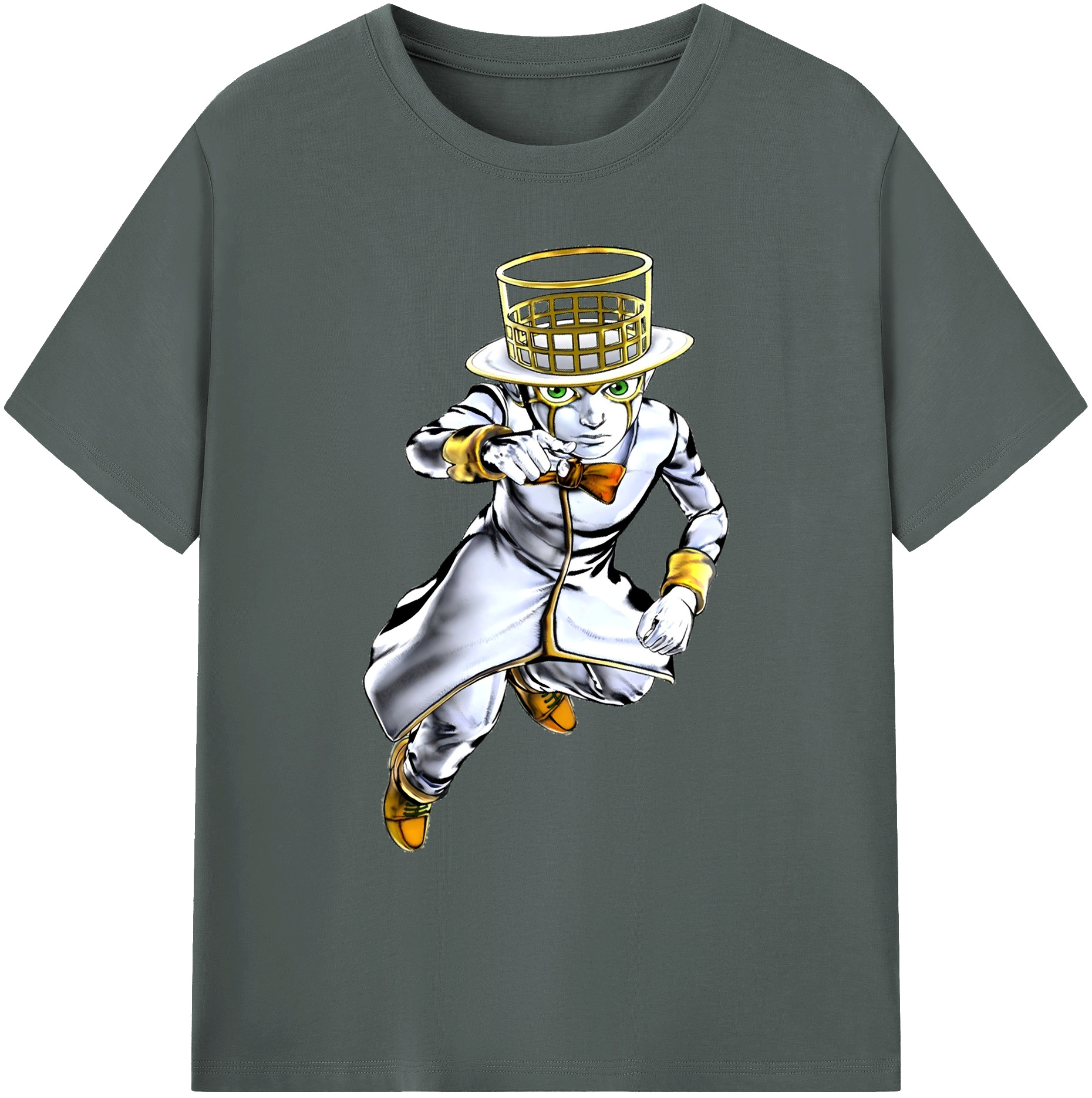（画像用） ジョジョの奇妙な冒険 岸辺 露伴（きしべ ろはん） JoJo's Bizarre Adventure Rohan Kishibe 綿100％ メンズ半袖Tシャツ｜肌触りやわらか＆通気性